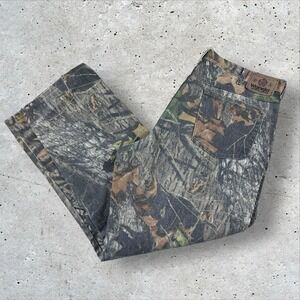 Vintage Wrangler Double Knee Pants Mens 38x32 Mossy Oak Camo Hunting